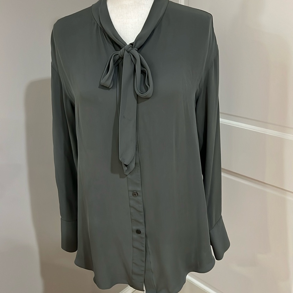 Silk Theory blouse with tie size M